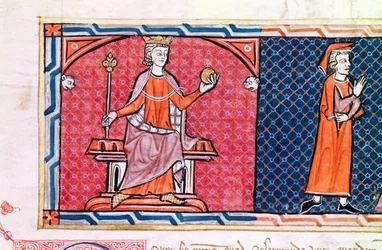 A Woman Taking an Oath before King James I